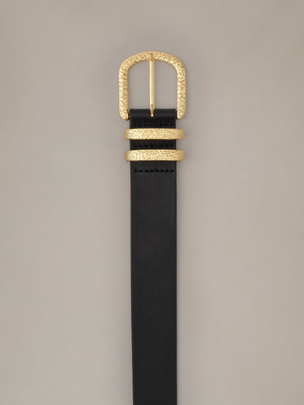J McLaughlin Kendall Leather Belt - Black NEW - Picture 3 of 3